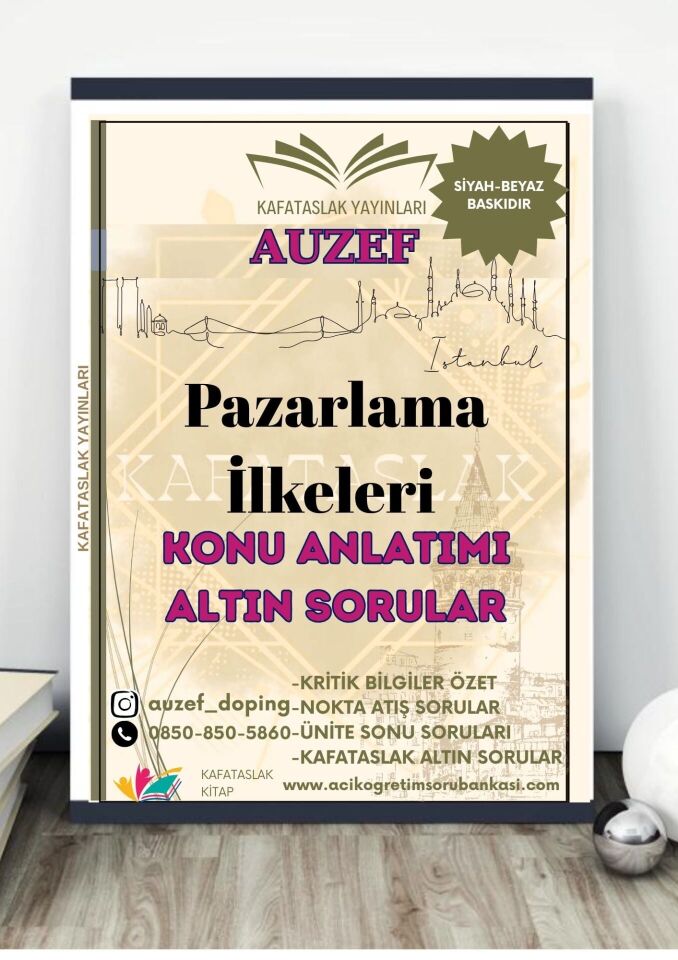 Pazarlama İlkeleri (İşletme Yönetimi) AUZEF İstanbul Üniversitesi (VİZE)