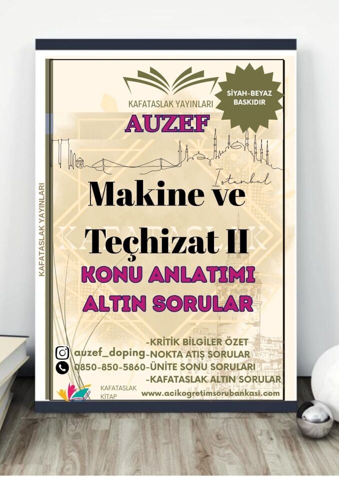 Makine ve Teçhizat II (İş Sağlığı ve Güvenliği Ön Lisans) AUZEF İstanbul Üniversitesi (VİZE)