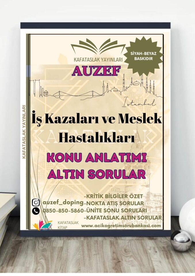 İş Kazaları ve Meslek Hastalıkları (İş Sağlığı ve Güvenliği Ön Lisans) AUZEF İstanbul Üniversitesi (VİZE)
