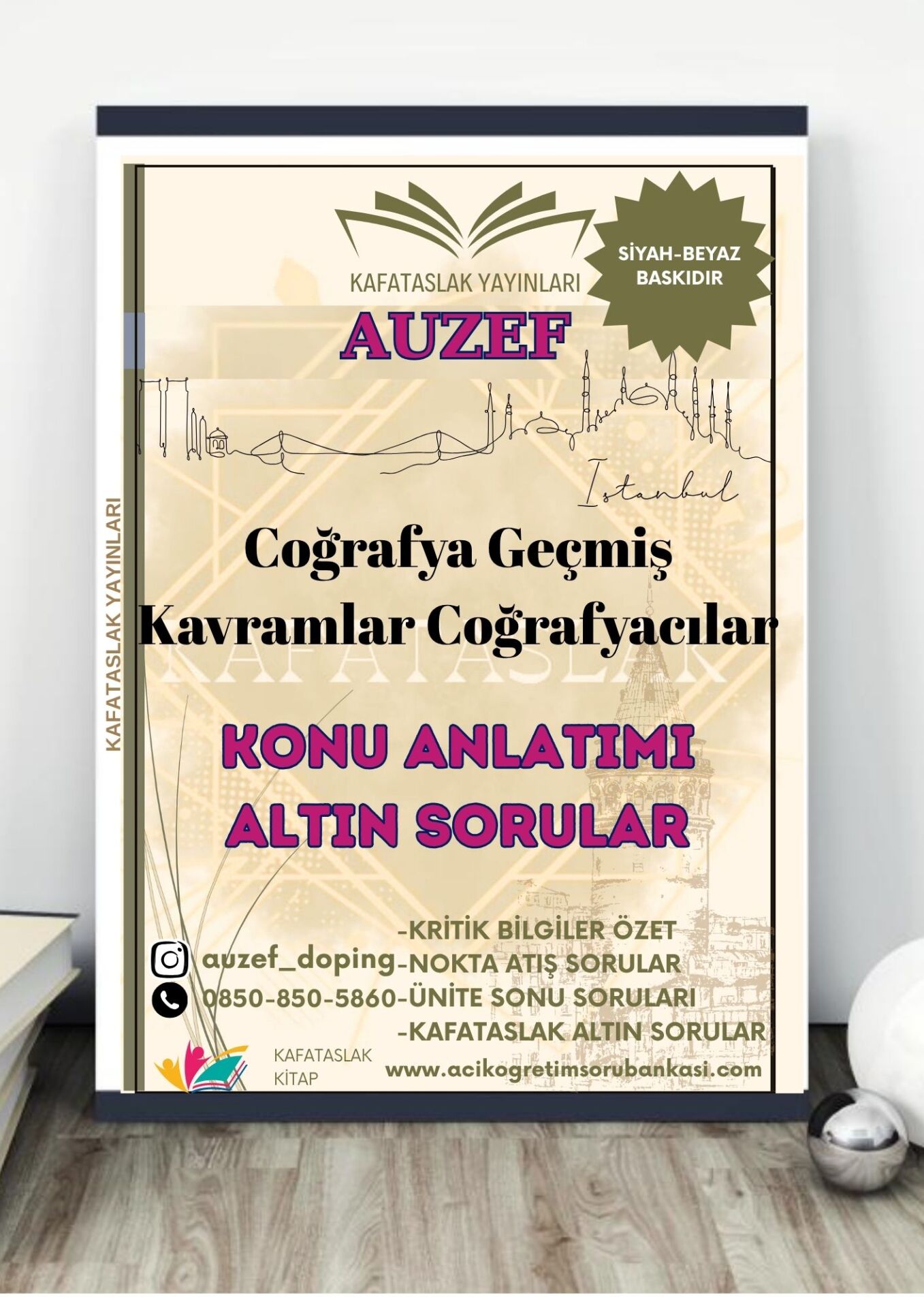 Coğrafya Geçmiş Kavramlar Coğrafyacılar AUZEF İstanbul Üniversitesi Nokta Atışı Sorular Kafataslak Yayınları