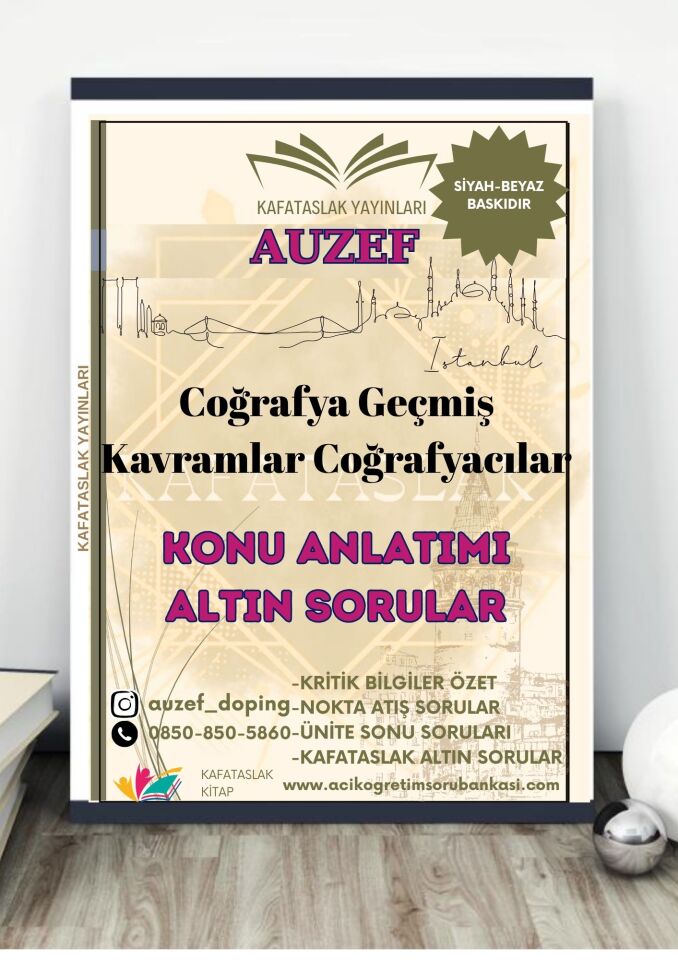 Coğrafya Geçmiş Kavramlar Coğrafyacılar AUZEF İstanbul Üniversitesi Nokta Atışı Sorular Kafataslak Yayınları