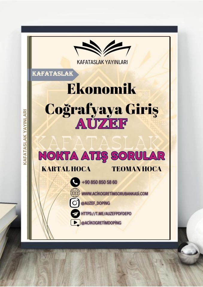 Ekonomik Coğrafyaya Giriş AUZEF İstanbul Üniversitesi Nokta Atışı Sorular Kafataslak Yayınları