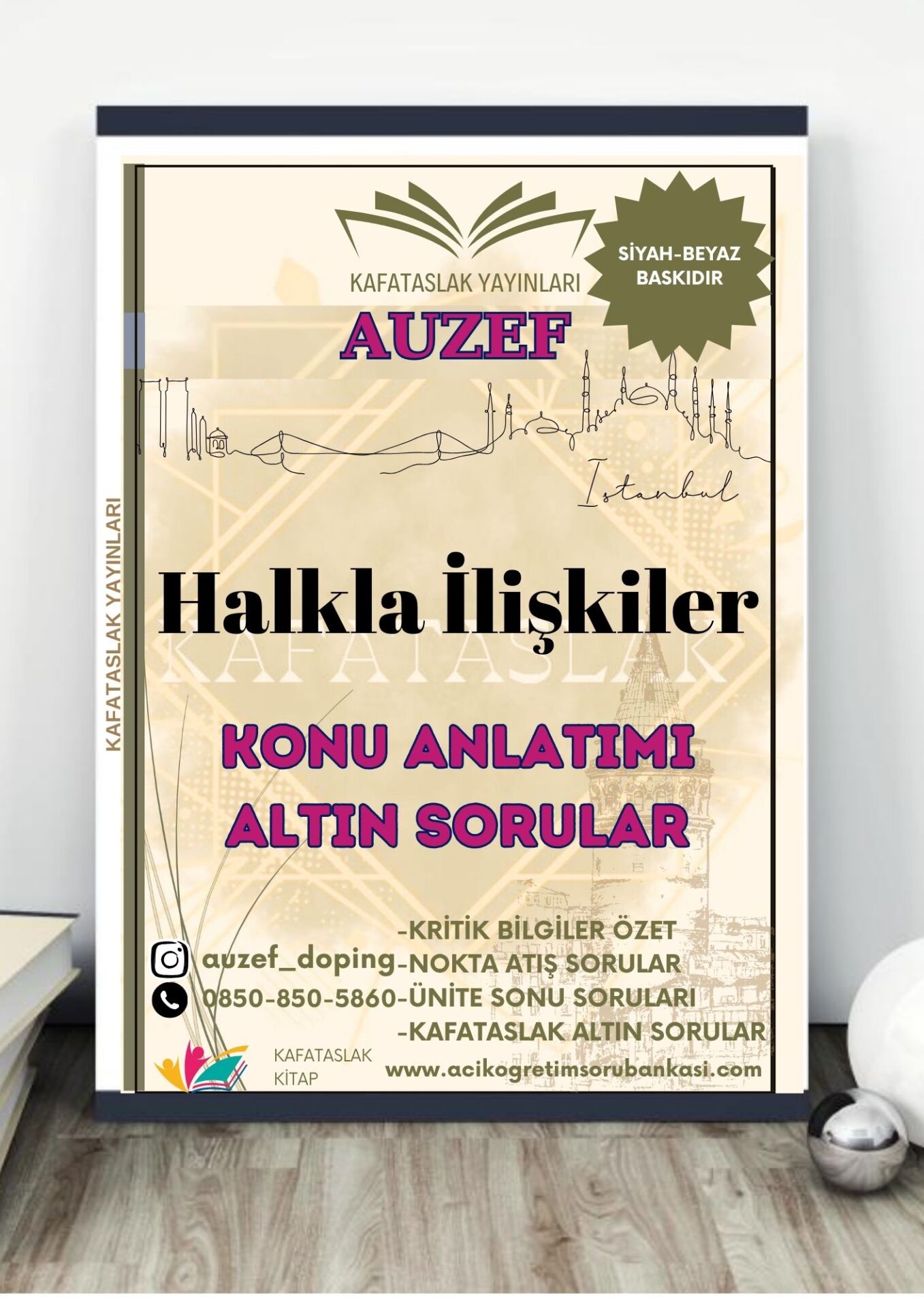 Halkla İlişkiler AUZEF İstanbul Üniversitesi Nokta Atışı Sorular Kafataslak Yayınları