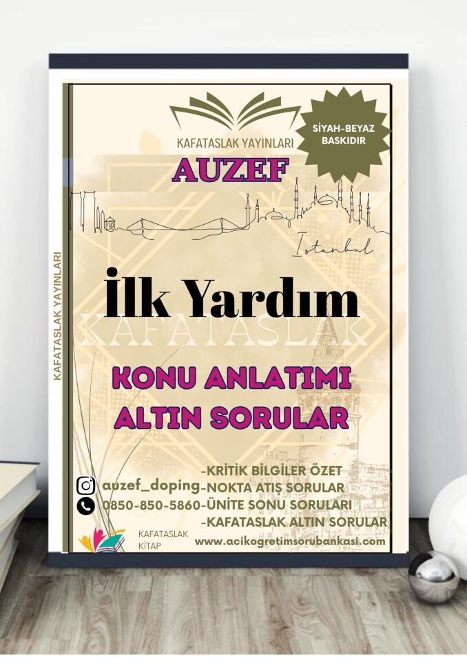İlk Yardım AUZEF İstanbul Üniversitesi Nokta Atışı Sorular Kafataslak Yayınları