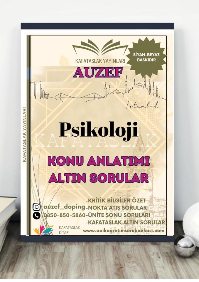 Psikoloji AUZEF İstanbul Üniversitesi Nokta Atışı Sorular Kafataslak Yayınları