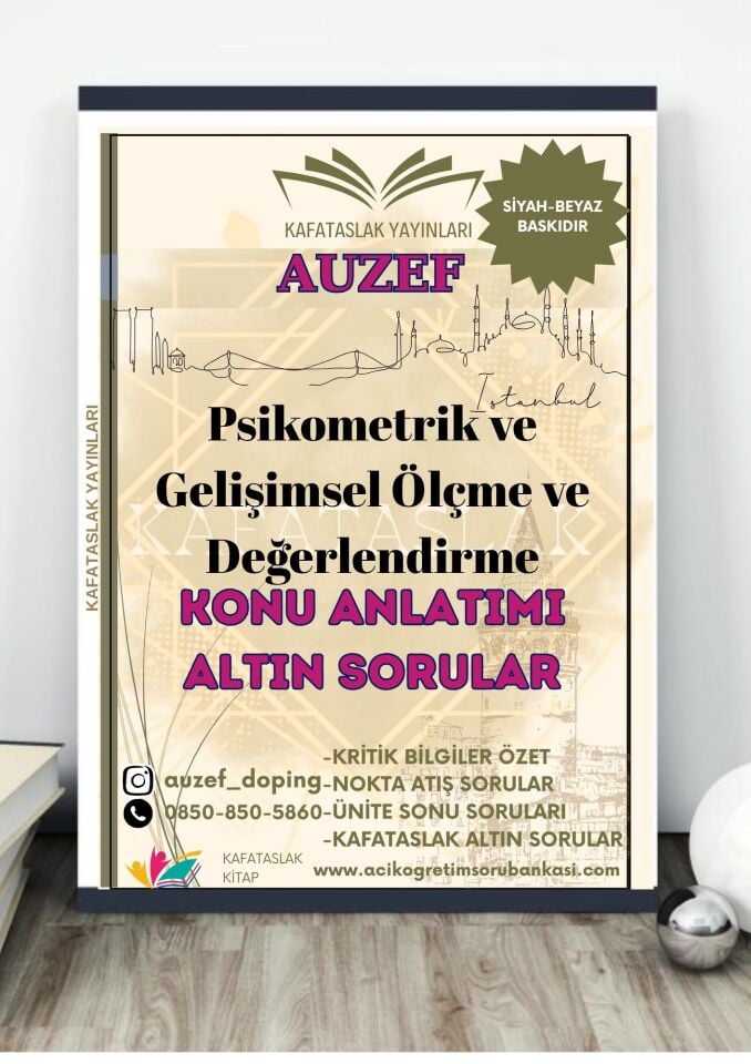 Psikometrik ve Gelişimsel Ölçme ve Değerlendirme AUZEF Kafataslak Yayınları