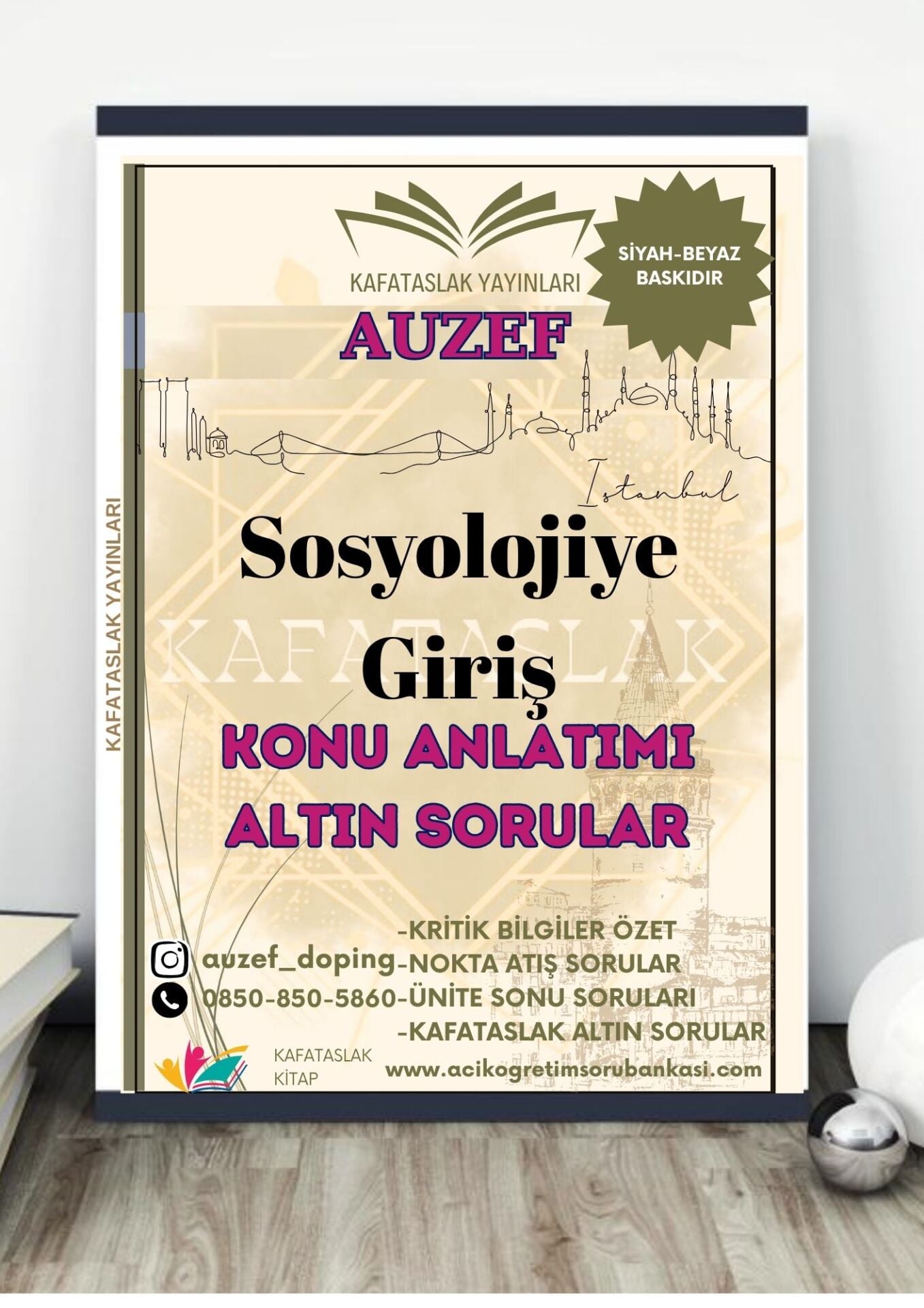 Sosyolojiye Giriş AUZEF İstanbul Üniversitesi Nokta Atışı Sorular Kafataslak Yayınları