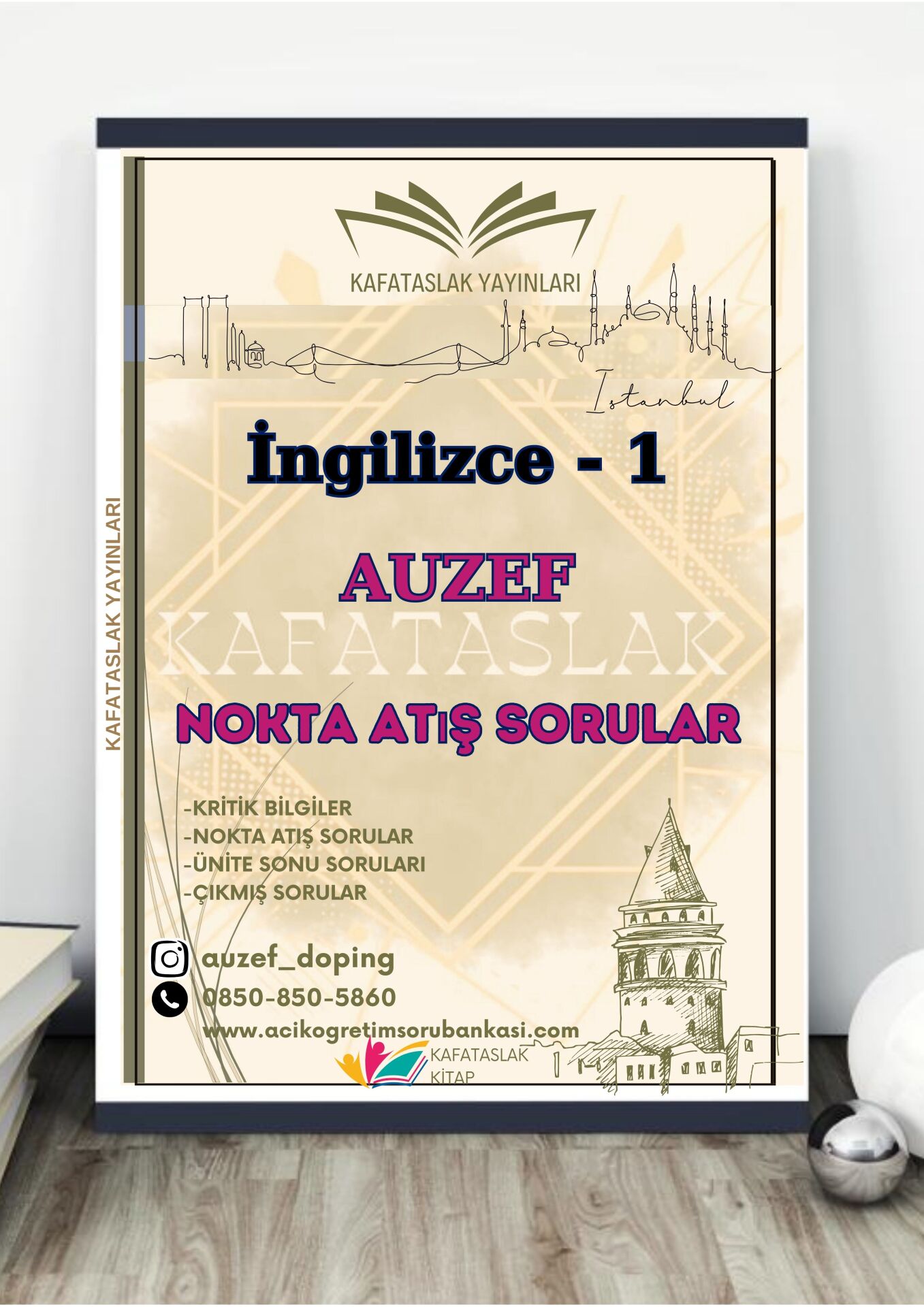 Yabancı Dil 1  AUZEF İstanbul Üniversitesi Nokta Atışı Sorular Kafataslak Yayınları