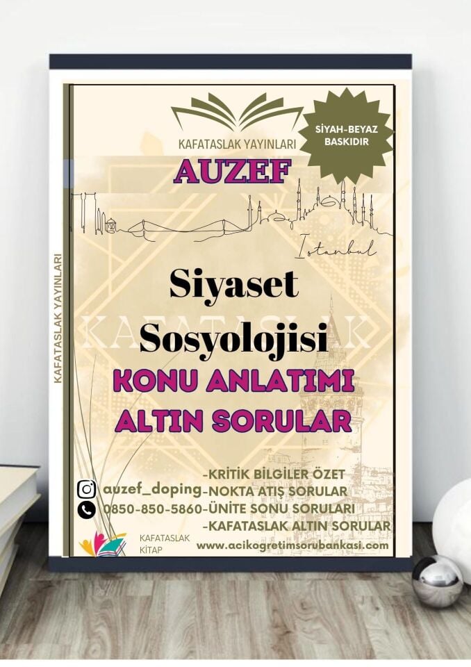 Siyaset Sosyolojisi (Sosyoloji Lisans) AUZEF İstanbul Üniversitesi (VİZE)