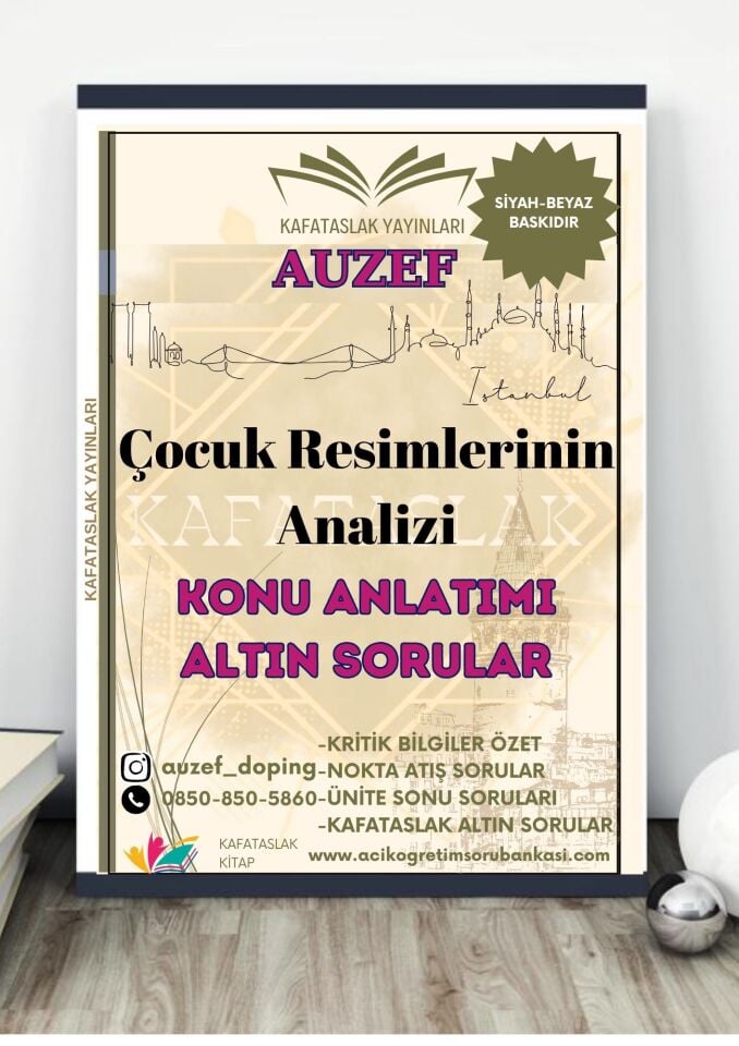Çocuk Resimlerinin Analizi AUZEF İstanbul Üniversitesi Nokta Atışı Sorular Kafataslak Yayınları