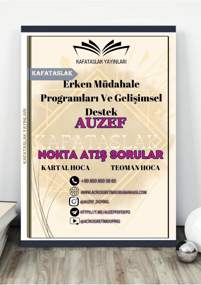 Erken Müdahale Programları Ve Gelişimsel Destek AUZEF İstanbul Üniversitesi Nokta Atışı Sorular Kafataslak Yayınları
