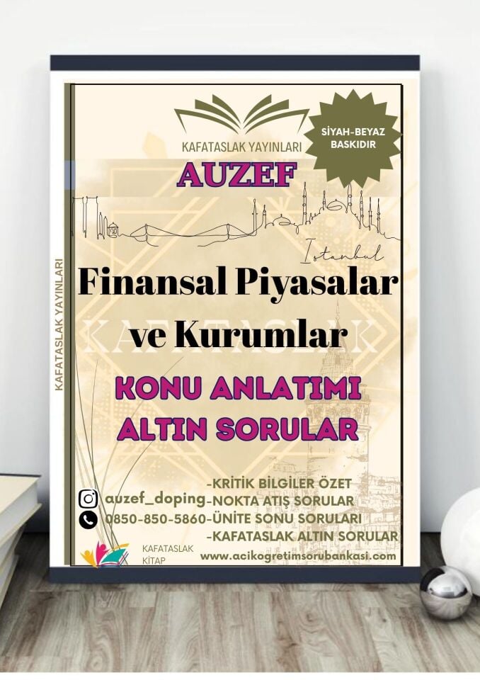 Finansal Piyasalar ve Kurumlar (İktisat Lisans) AUZEF İstanbul Üniversitesi (VİZE)