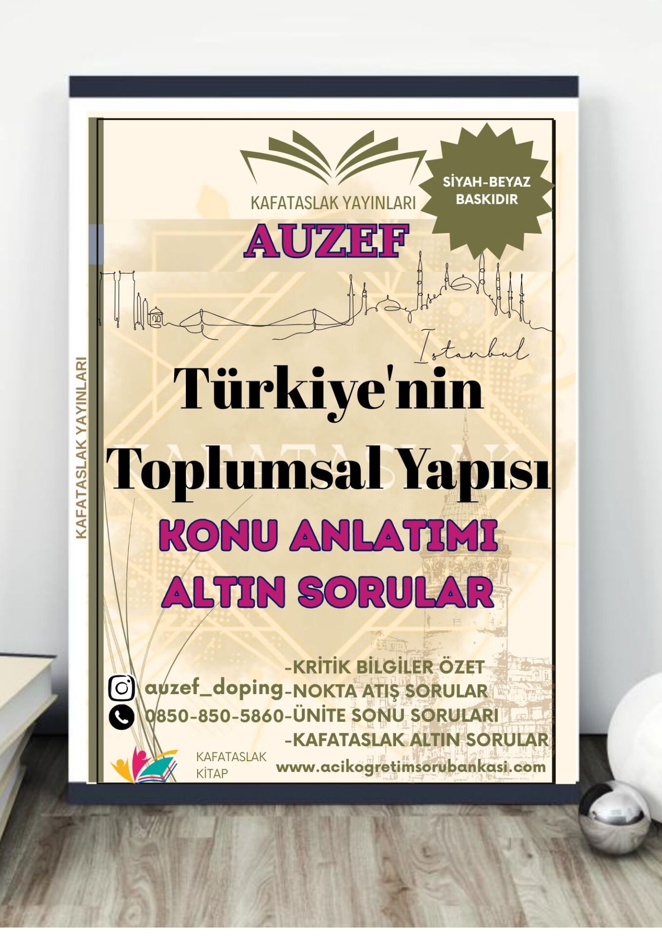 Türkiye'nin Toplumsal yapısı AUZEF İstanbul Üniversitesi Nokta Atışı Sorular Kafataslak Yayınları