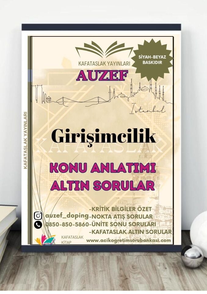 Girişimcilik (Web Tasarımı ve Kodlama (Yeni) Ön Lisans) AUZEF İstanbul Üniversitesi (VİZE)