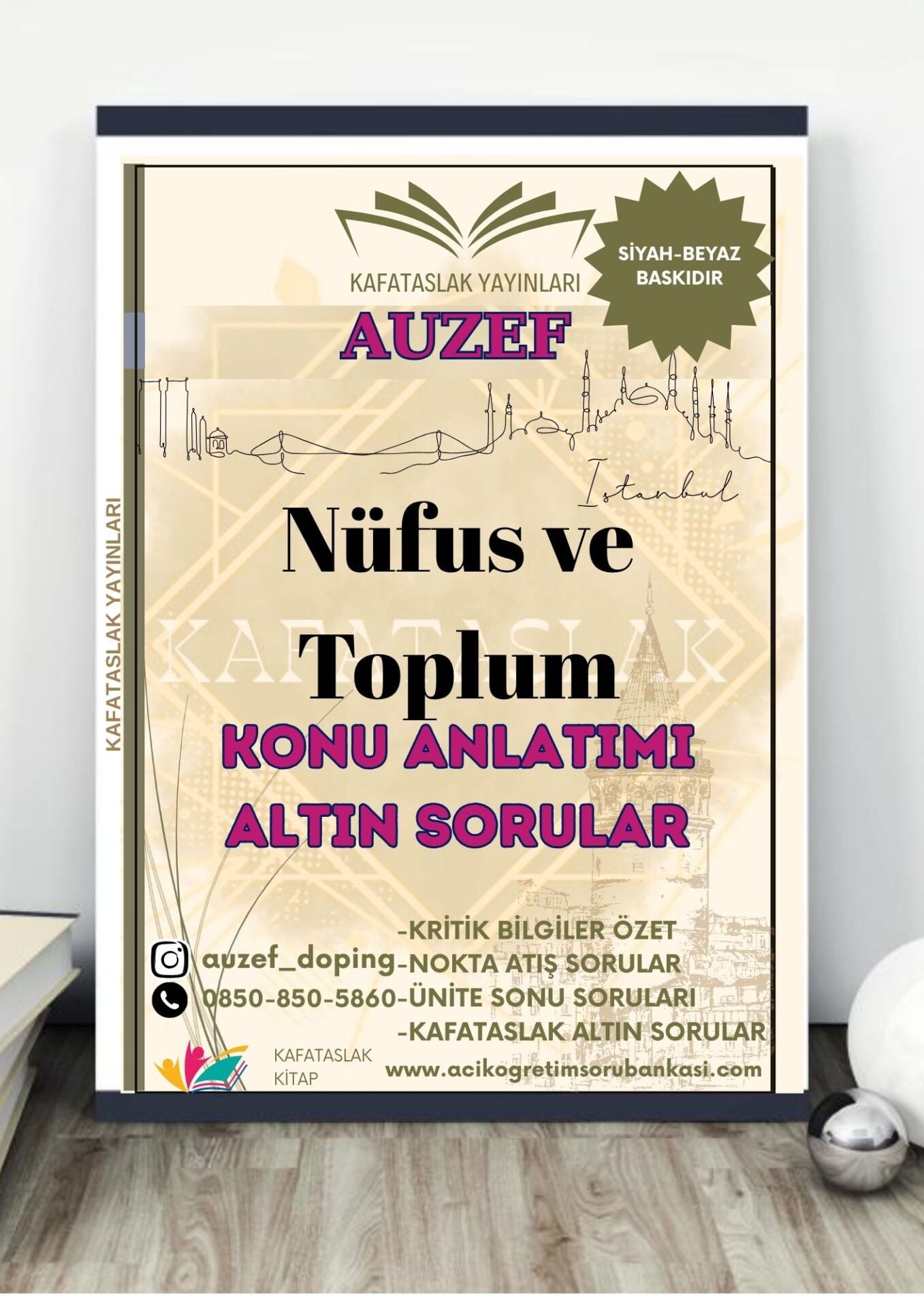 Nüfus ve Toplum AUZEF İstanbul Üniversitesi Nokta Atışı Sorular Kafataslak Yayınları