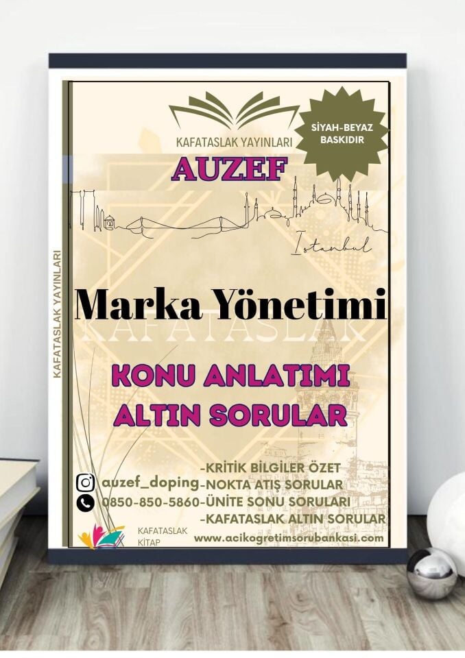 Marka Yönetimi (Sağlık Yönetimi Lisans Tamamlama) AUZEF İstanbul Üniversitesi (VİZE)