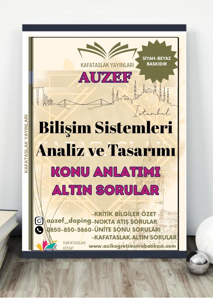 Bilişim Sistemleri Analiz ve Tasarımı (Yönetim Bilişim Sistemleri Lisans) AUZEF İstanbul Üniversitesi (VİZE)