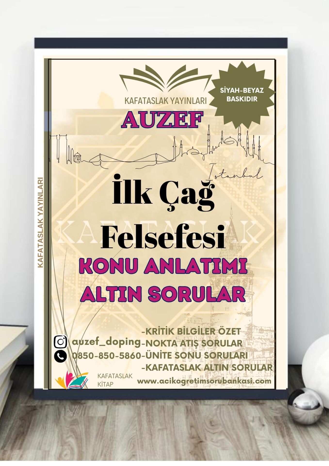 İlk Çağ Felsefesi AUZEF İstanbul Üniversitesi Nokta Atışı Sorular Kafataslak Yayınları