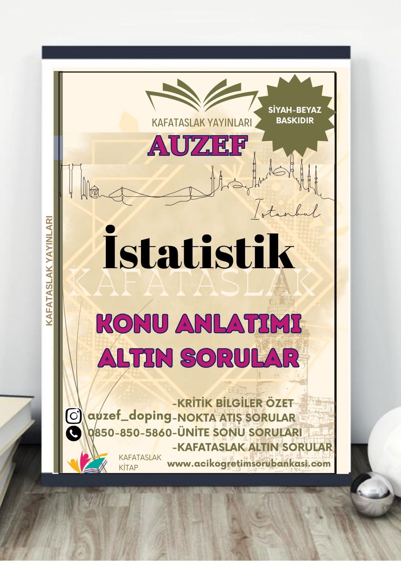 İstatistik AUZEF İstanbul Üniversitesi Nokta Atışı Sorular Kafataslak Yayınları