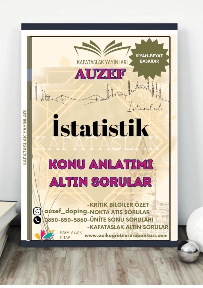 İstatistik AUZEF İstanbul Üniversitesi Nokta Atışı Sorular Kafataslak Yayınları