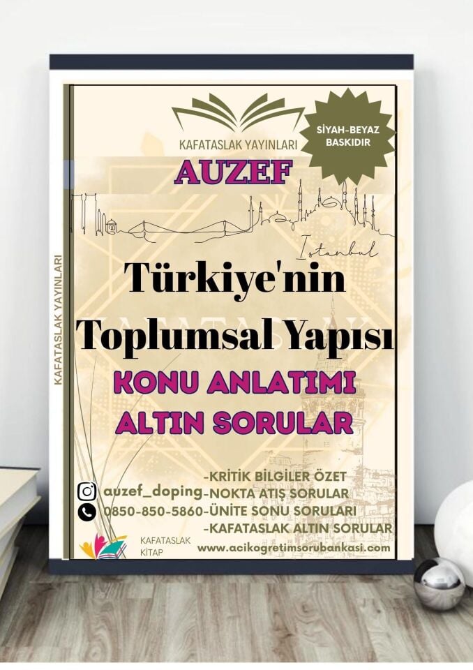 Türkiye'nin Toplumsal yapısı (Siyaset Bilimi ve Kamu Yönetimi Lisans) AUZEF İstanbul Üniversitesi (VİZE)