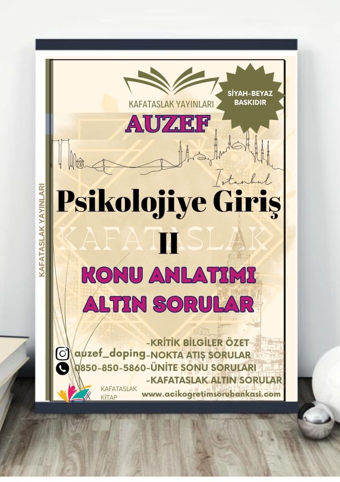 Psikolojiye Giriş II (Sosyoloji Lisans) AUZEF İstanbul Üniversitesi (VİZE)