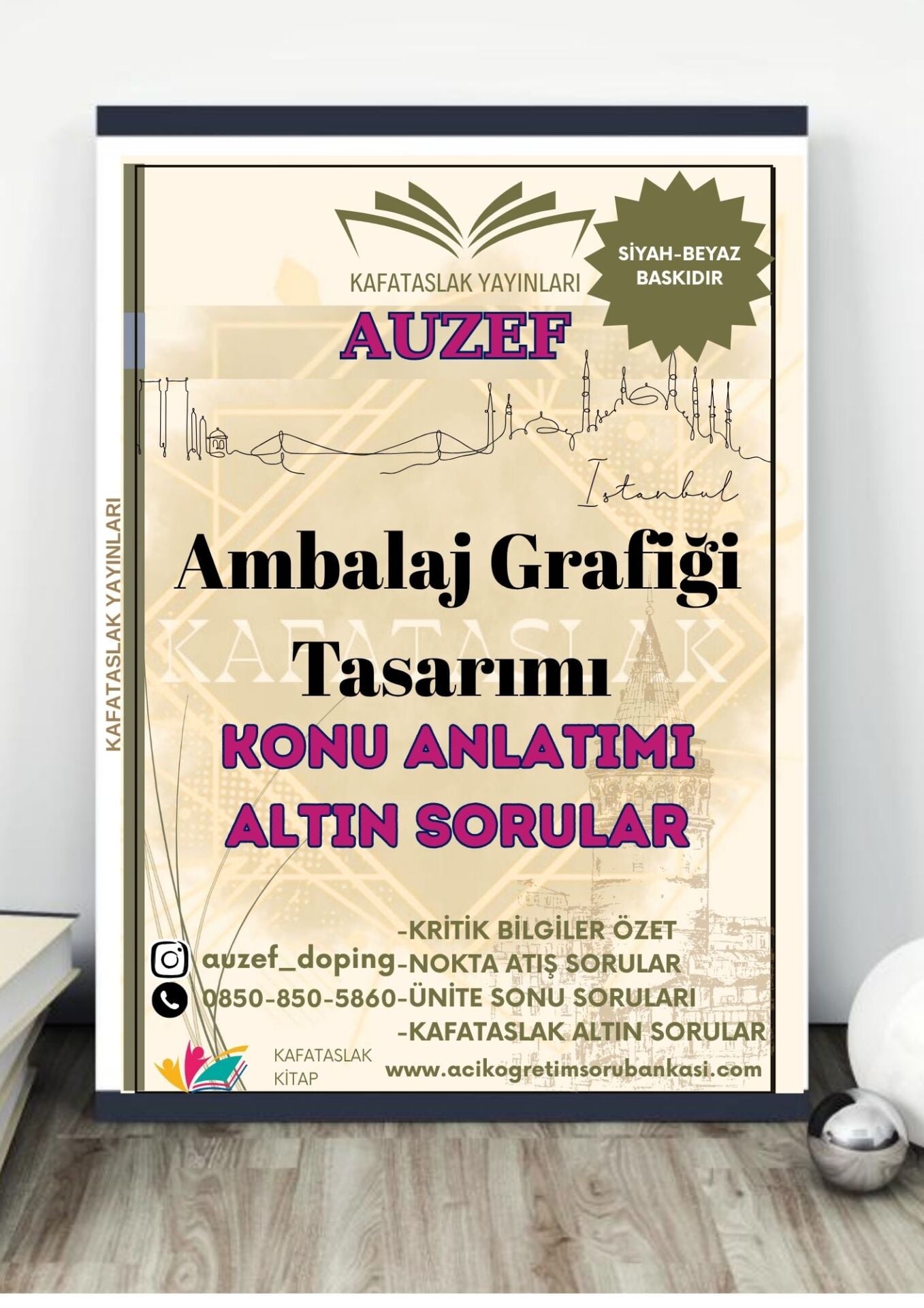 Ambalaj Grafiği Tasarımı AUZEF İstanbul Üniversitesi Nokta Atışı Sorular Kafataslak Yayınları