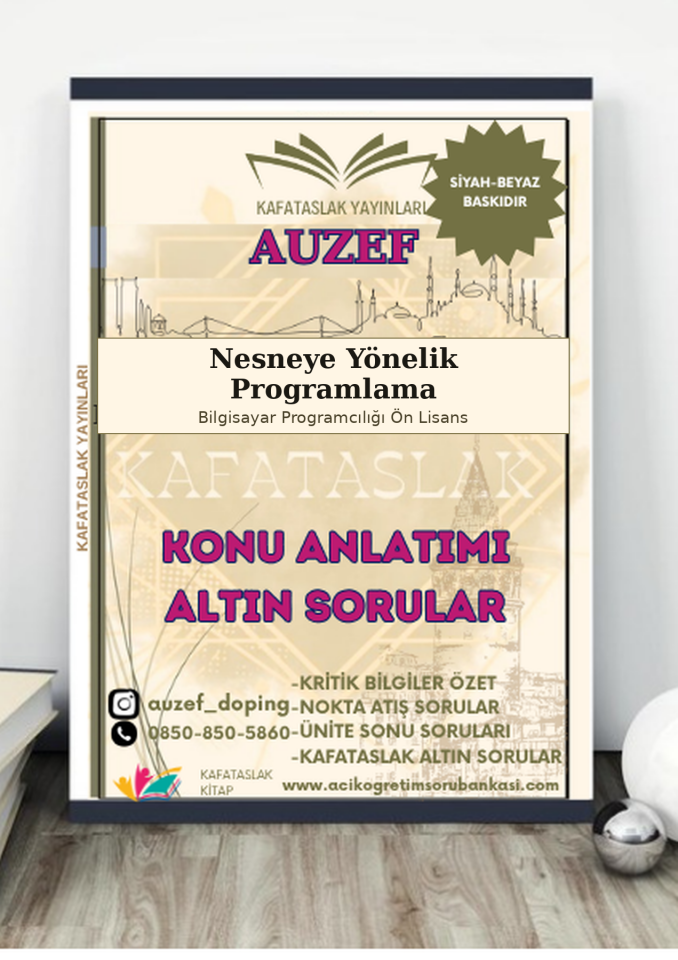 Nesneye Yönelik Programlama AUZEF İstanbul Üniversitesi (VİZE)