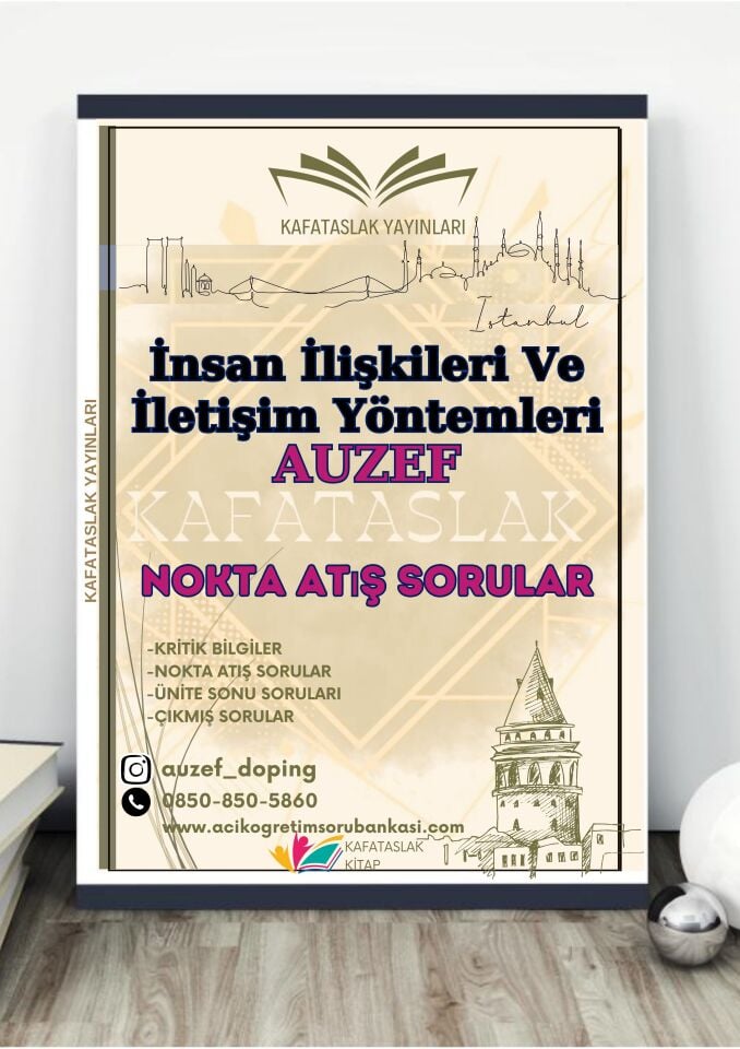 İnsan İlişkileri Ve İletişim Yöntemleri AUZEF İstanbul Üniversitesi Nokta Atışı Sorular Kafataslak Yayınları
