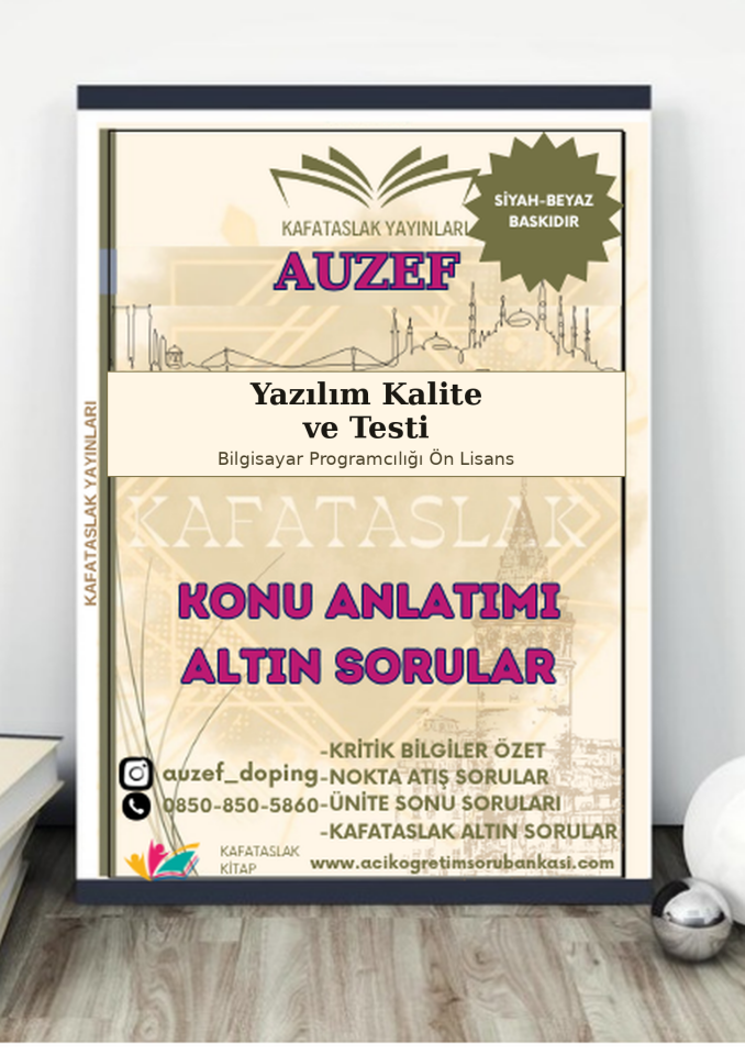 Yazılım Kalite ve Testi AUZEF İstanbul Üniversitesi (VİZE)