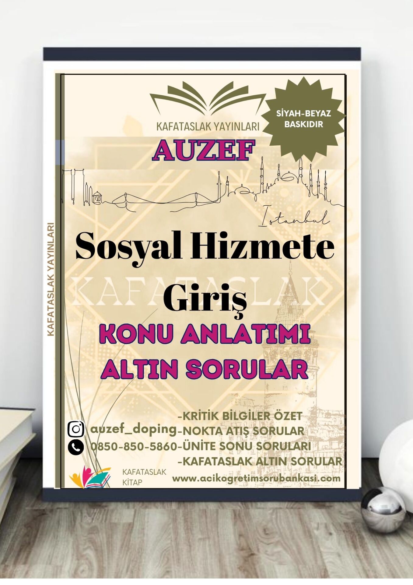 Sosyal Hizmete Giriş AUZEF İstanbul Üniversitesi Nokta Atışı Sorular Kafataslak Yayınları