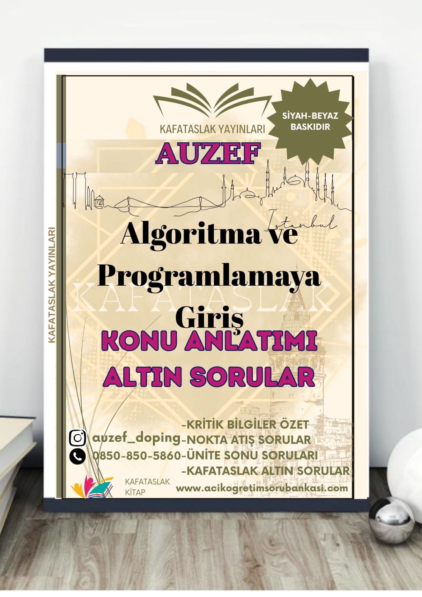 Algoritma ve Programlamaya Giriş AUZEF İstanbul Üniversitesi Nokta Atışı Sorular Kafataslak Yayınları