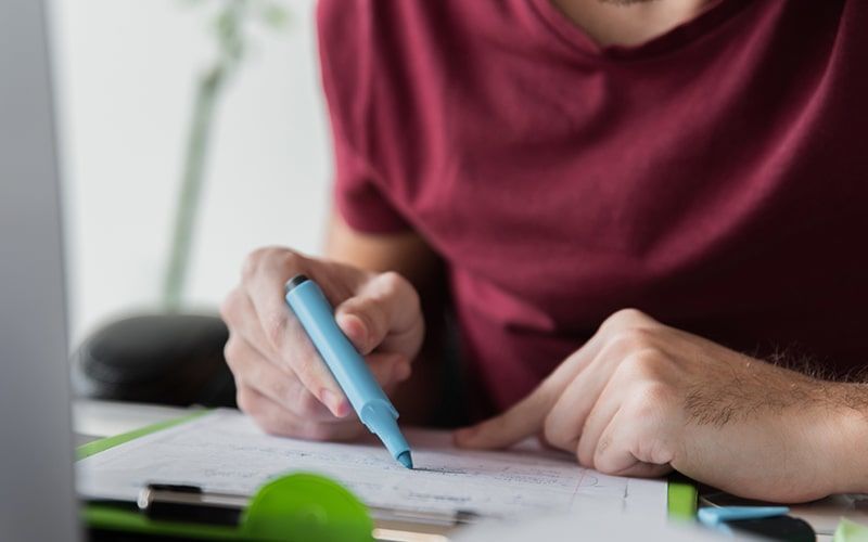 Kraf Fosforlu Kalem 330 Pembe  Ders Çalışma Kalemi