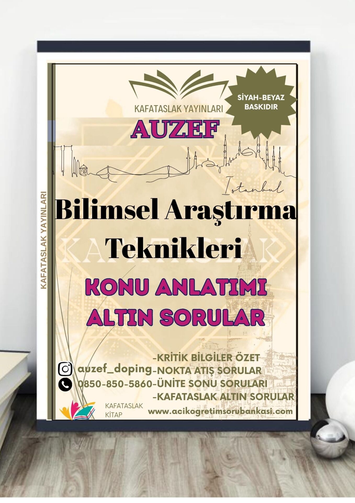 Bilimsel Araştırma Teknikleri (İşletme Bölümü İçin) AUZEF İstanbul Üniversitesi Nokta Atışı Sorular Kafataslak Yayınları