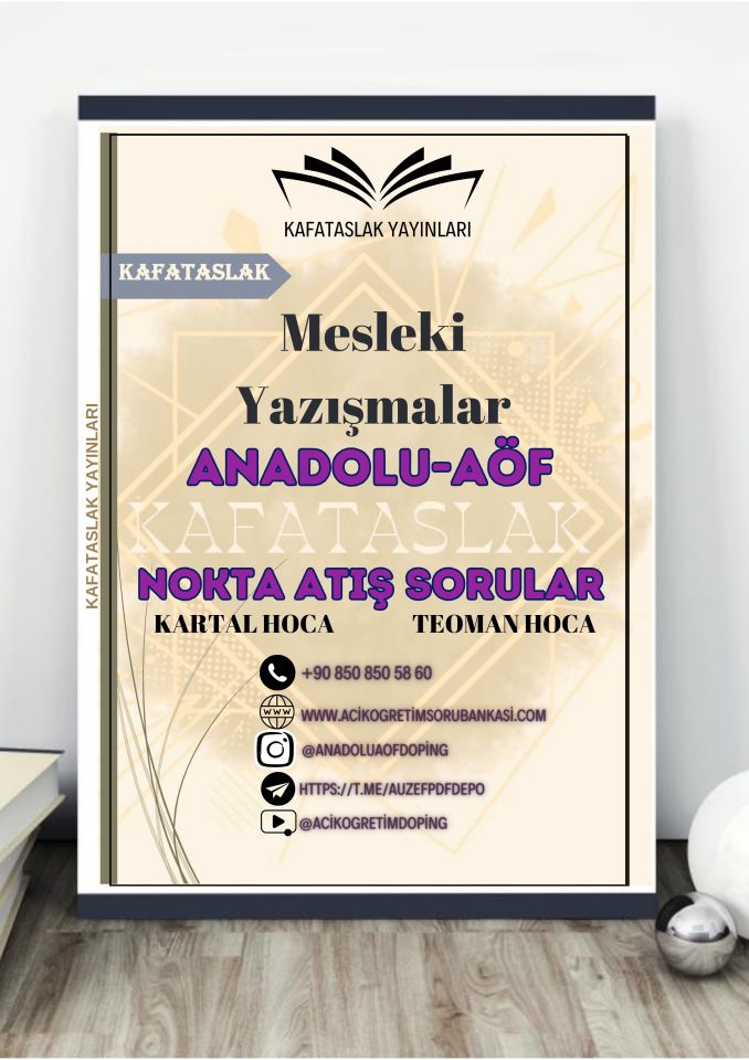 Mesleki Yazışmalar ANADOLU AÖF