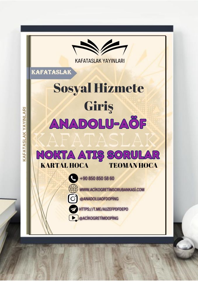 Sosyal Hizmete Giriş ANADOLU AÖF