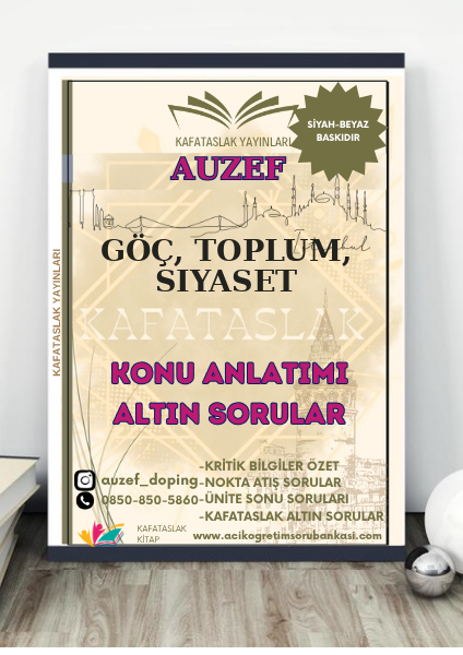 Göç, Toplum, Siyaset AUZEF İstanbul Üniversitesi (VİZE)