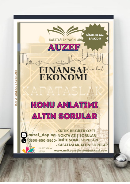 Finansal Ekonomi AUZEF İstanbul Üniversitesi (VİZE)