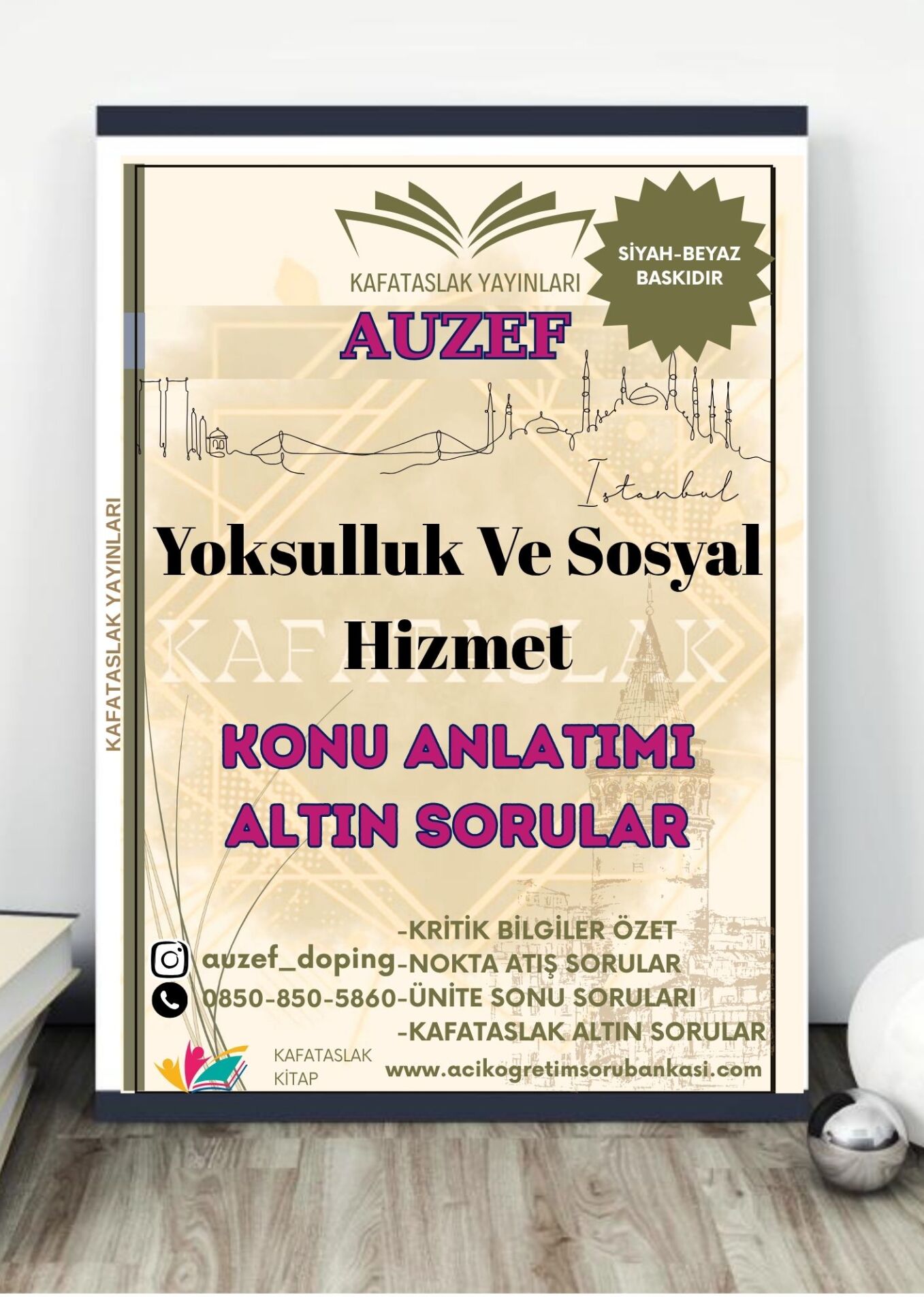 Yoksulluk Ve Sosyal Hizmet AUZEF İstanbul Üniversitesi Nokta Atışı Sorular Kafataslak Yayınları
