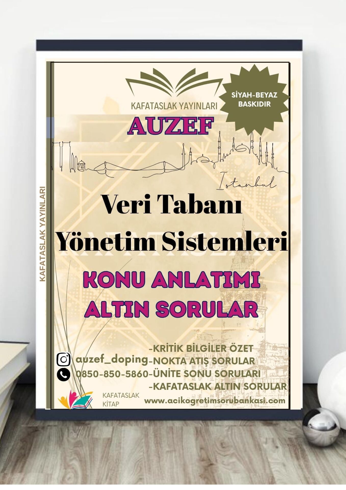 Veri Tabanı Yönetim Sistemleri AUZEF İstanbul Üniversitesi Nokta Atışı Sorular Kafataslak Yayınları