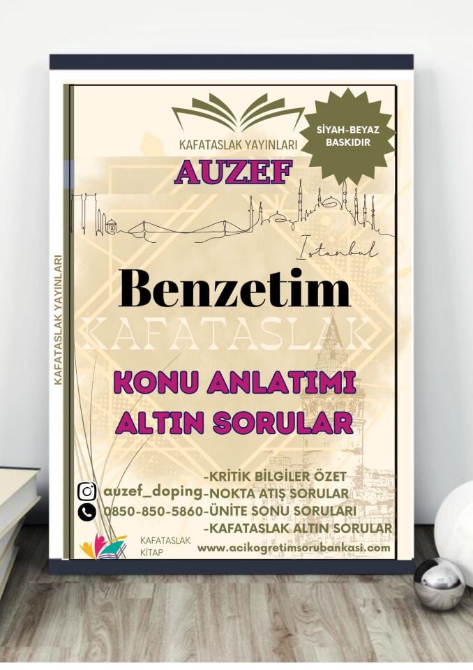 Benzetim AUZEF İstanbul Üniversitesi Nokta Atışı Sorular Kafataslak Yayınları