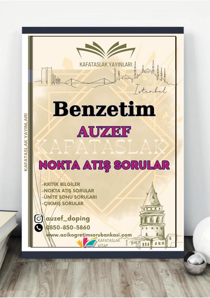 Benzetim AUZEF İstanbul Üniversitesi Nokta Atışı Sorular Kafataslak Yayınları