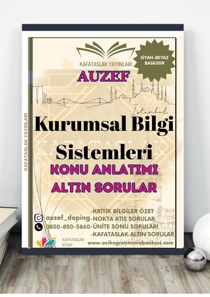 Kurumsal Bilgi Sistemleri AUZEF İstanbul Üniversitesi Nokta Atışı Sorular Kafataslak Yayınları