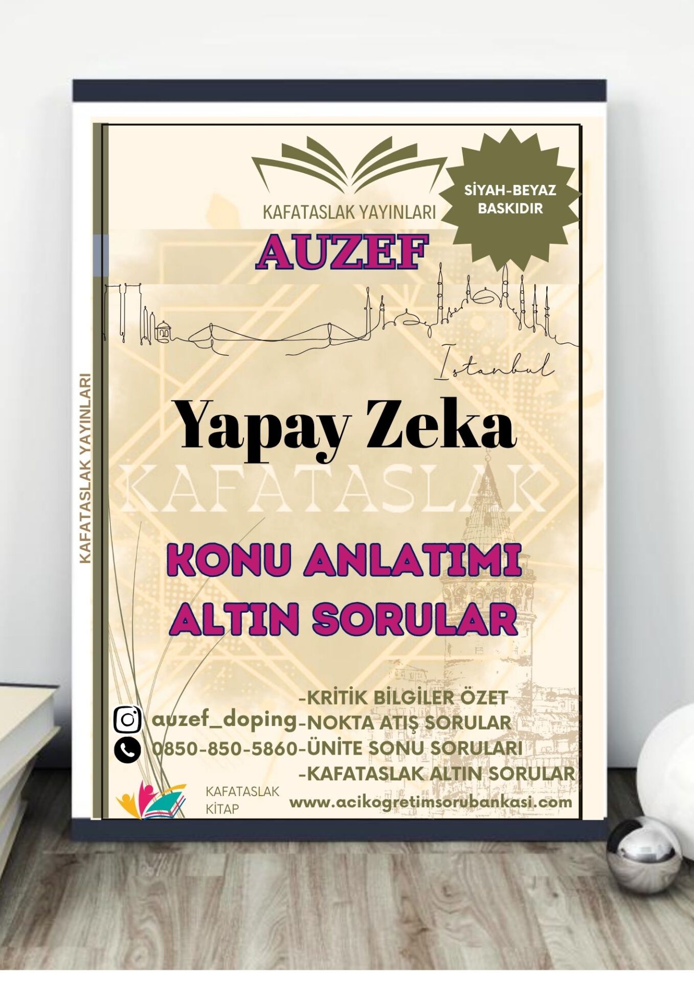Yapay Zeka AUZEF İstanbul Üniversitesi Nokta Atışı Sorular Kafataslak Yayınları