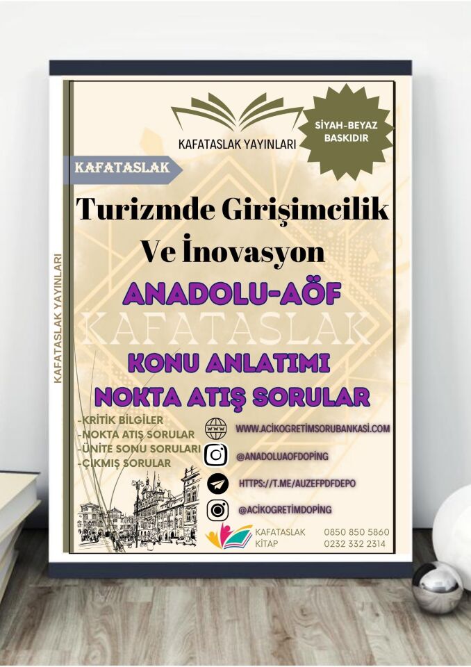 Turizmde Girişimcilik Ve İnovasyon ANADOLU AÖF