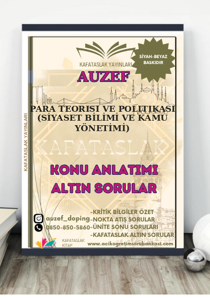 Para Teorisi ve Politikası (Si̇yaset Bi̇li̇mi̇ Ve Kamu Yöneti̇mi̇) AUZEF İstanbul Üniversitesi (VİZE)