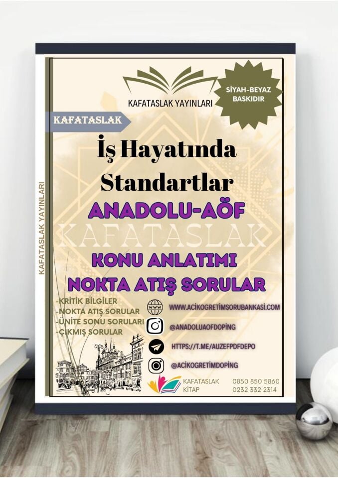 İş Hayatında Standartlar ANADOLU AÖF