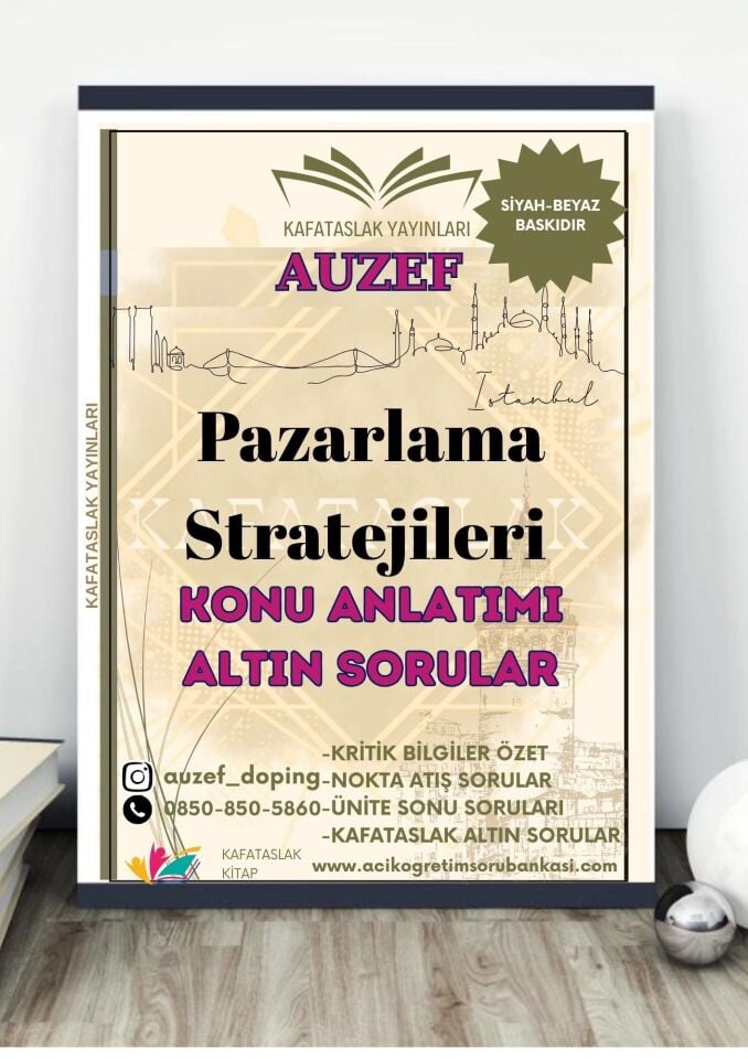 Pazarlama Stratejileri (Uluslararası Girişimcilik Lisans) AUZEF İstanbul Üniversitesi (VİZE)