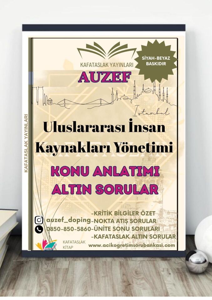 Uluslararası İnsan Kaynakları Yönetimi (Uluslararası Girişimcilik Lisans) AUZEF İstanbul Üniversitesi (VİZE)