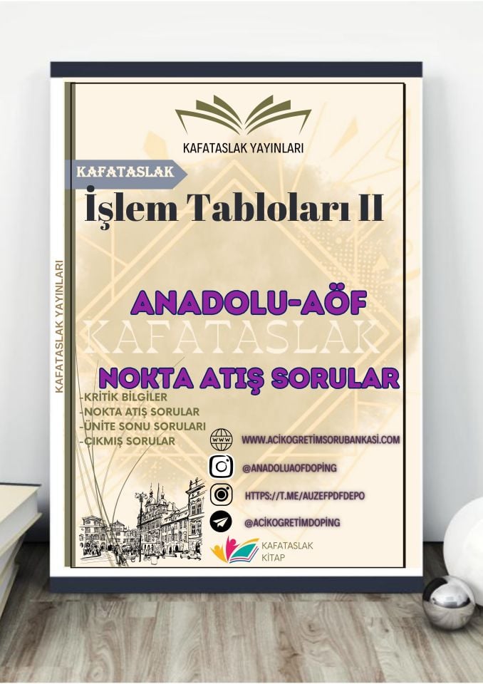 İşlem Tabloları II ANADOLU AÖF
